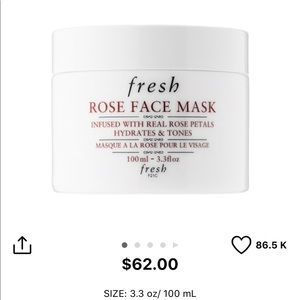 Fresh rose face mask